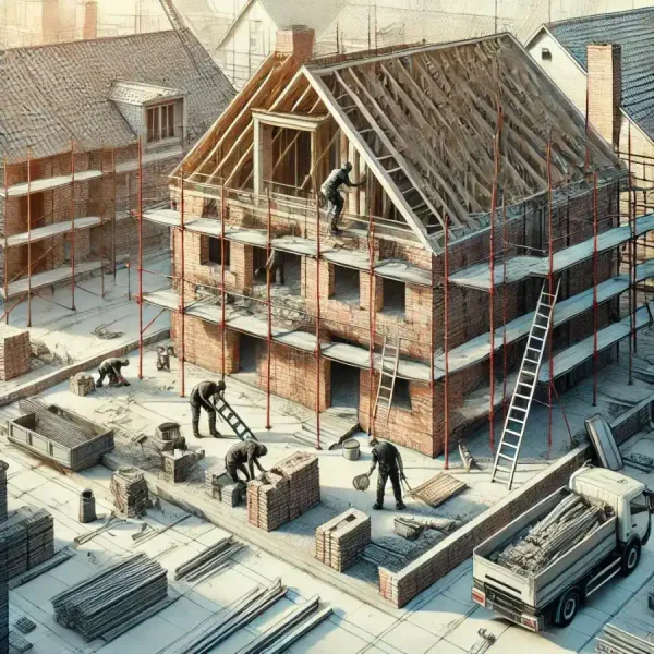 Casa en construcción en Cali: proceso de obra con materiales y mano de obra optimizados para ahorrar en presupuesto