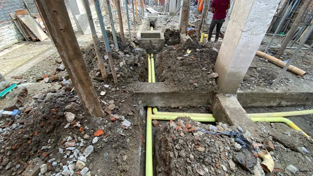 Avance de acometida sanitaria en proyecto de inversión inmobiliaria Puerto Tejada Cauca