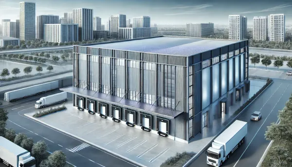 Bodega industrial moderna en Cali con estructura metálica y diseño funcional para logística y almacenamiento