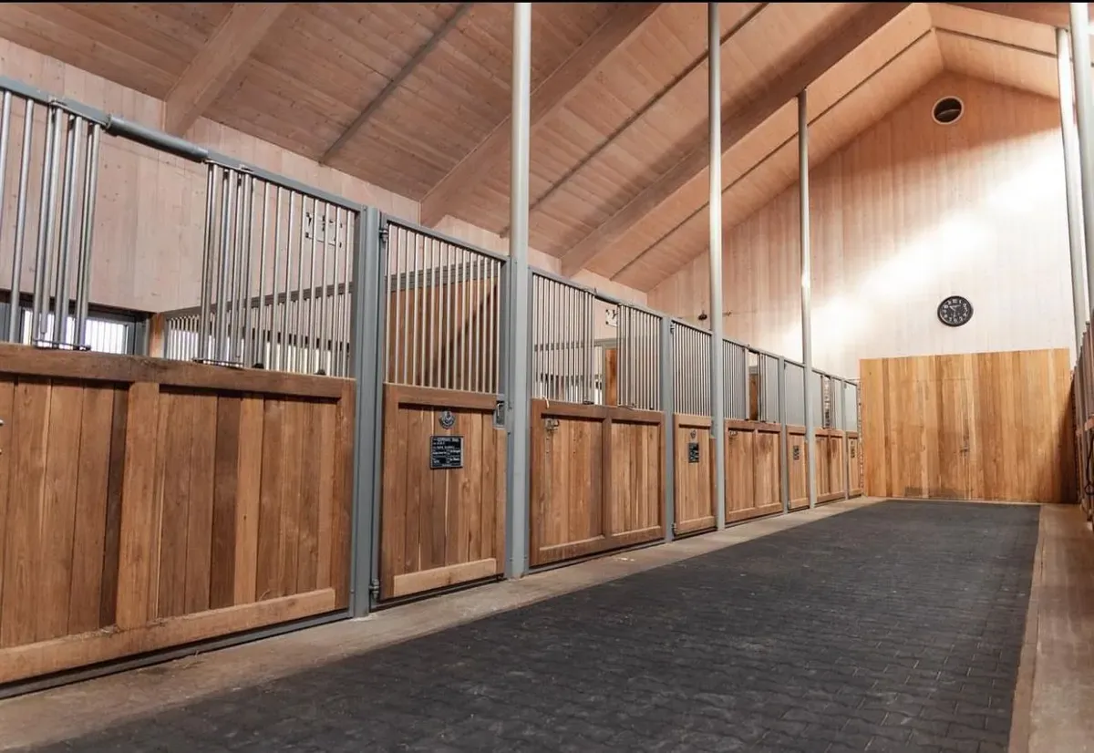 Caballerizas modernas en Jamundí con diseño funcional y materiales resistentes para el bienestar equino