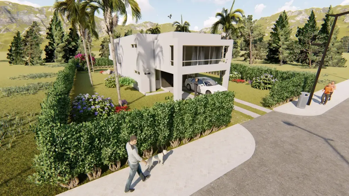 Casa campestre moderna de tres pisos en Sun Village Jamundí, diseño CAMARK Projects con acabados de alta gama