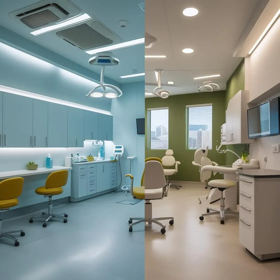 Transformación de consultorio dental tradicional a espacio moderno con diseño interior profesional en Cali