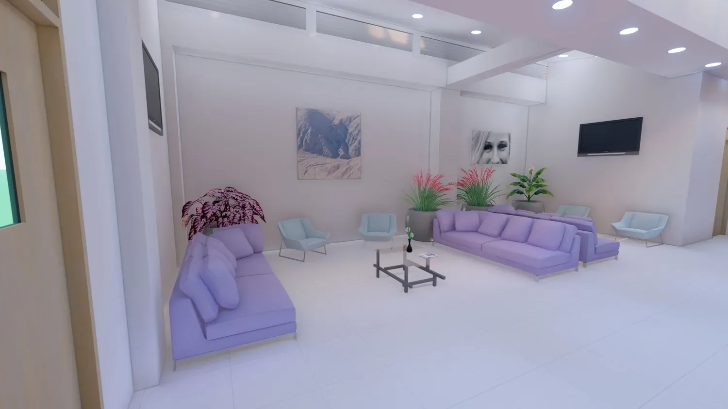 Render de diseño y construcción de clínica en Cali realizado por CAMARK Projects cumpliendo requisitos normativos colombianos