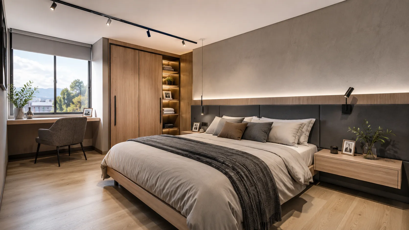 Dormitorio moderno y acogedor — apartamento remodelado en Cali por CAMARK Projects