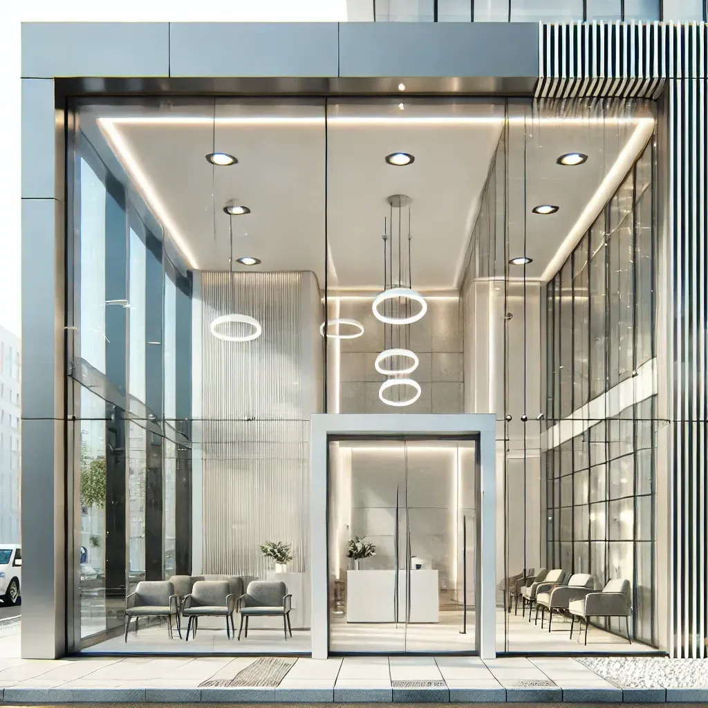 Fachada moderna de consultorio médico en Cali con diseño profesional que cumple normativa de habilitación sanitaria