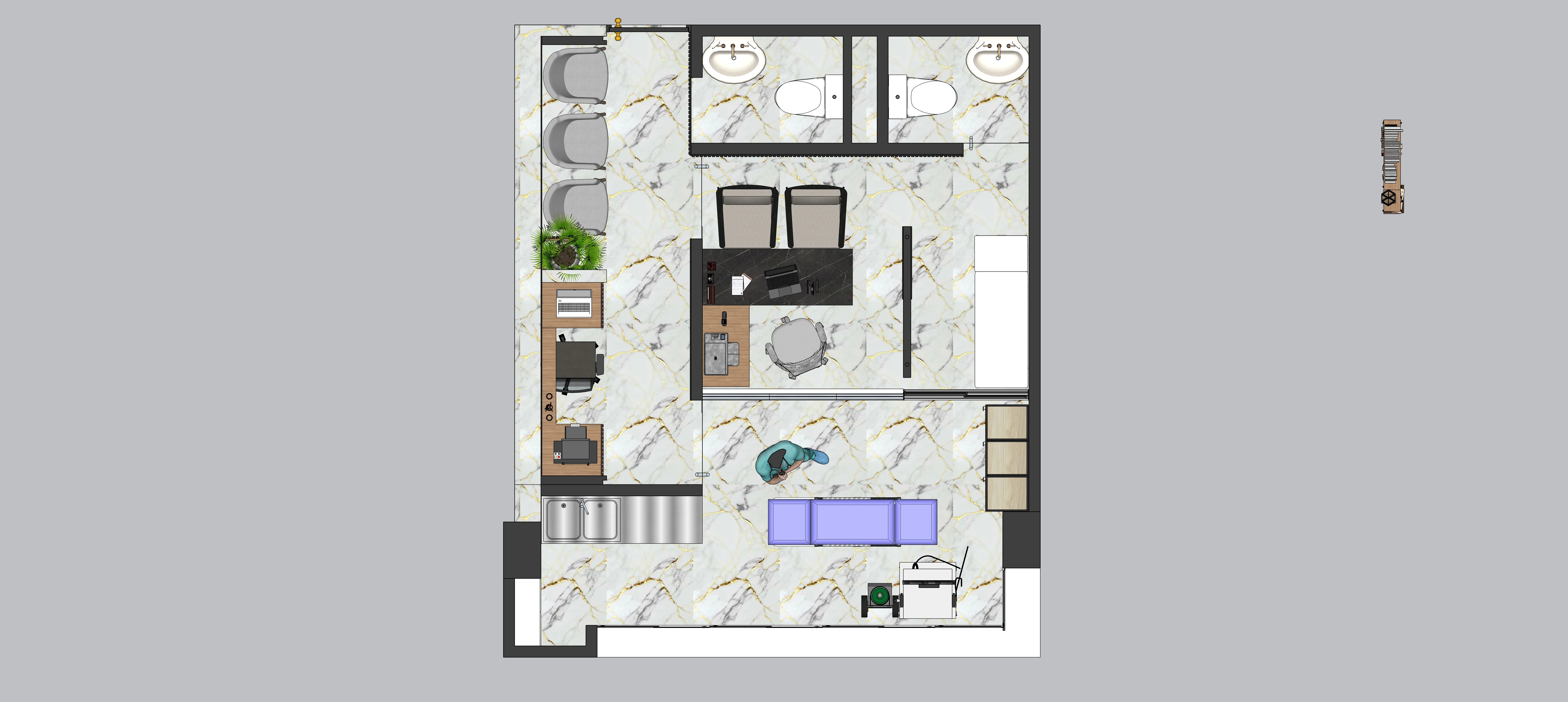 Interior de consultorio médico remodelado en Torre de Consumedicos Cali — diseño y obra por CAMARK Projects